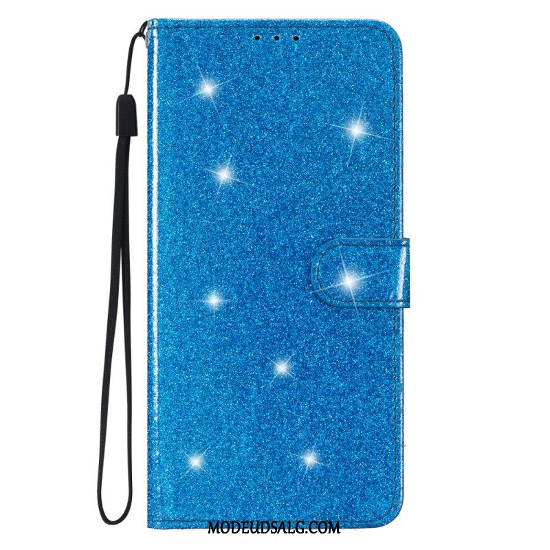 Læder Cover Samsung Galaxy A15 5g Telefon Etui Strappy Pailletter