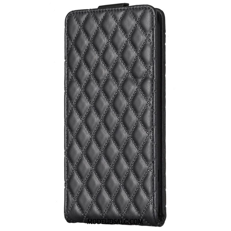 Læder Cover Samsung Galaxy A15 Quiltet Lodret Klap