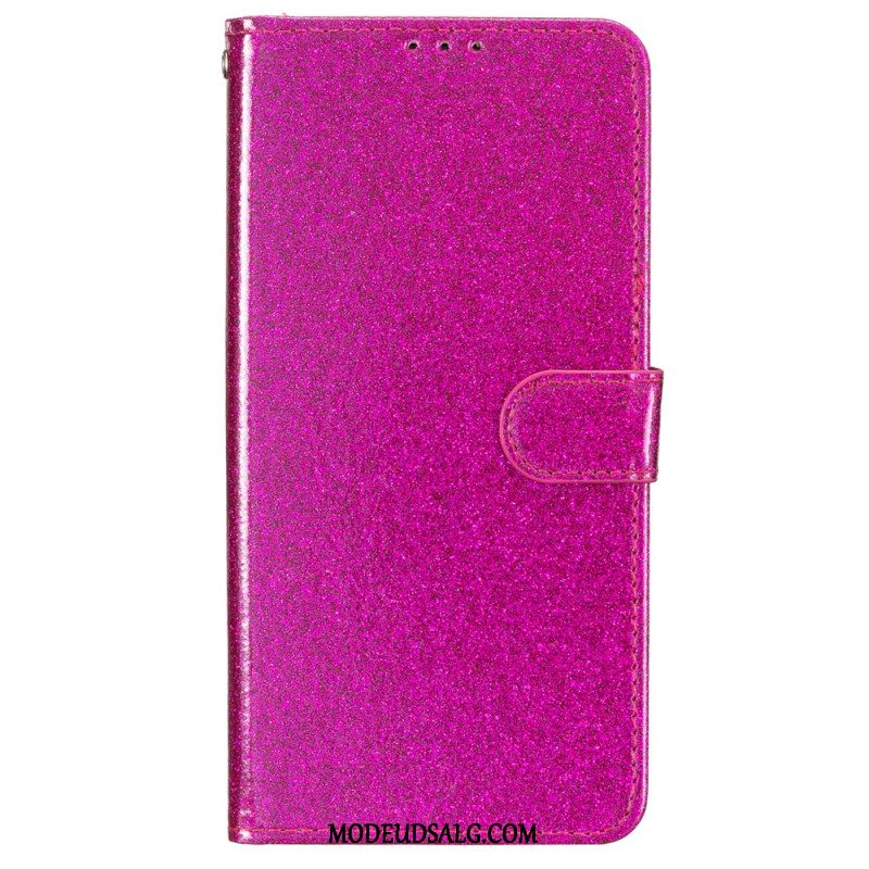 Læder Cover Samsung Galaxy A16 5g Telefon Etui Glitter