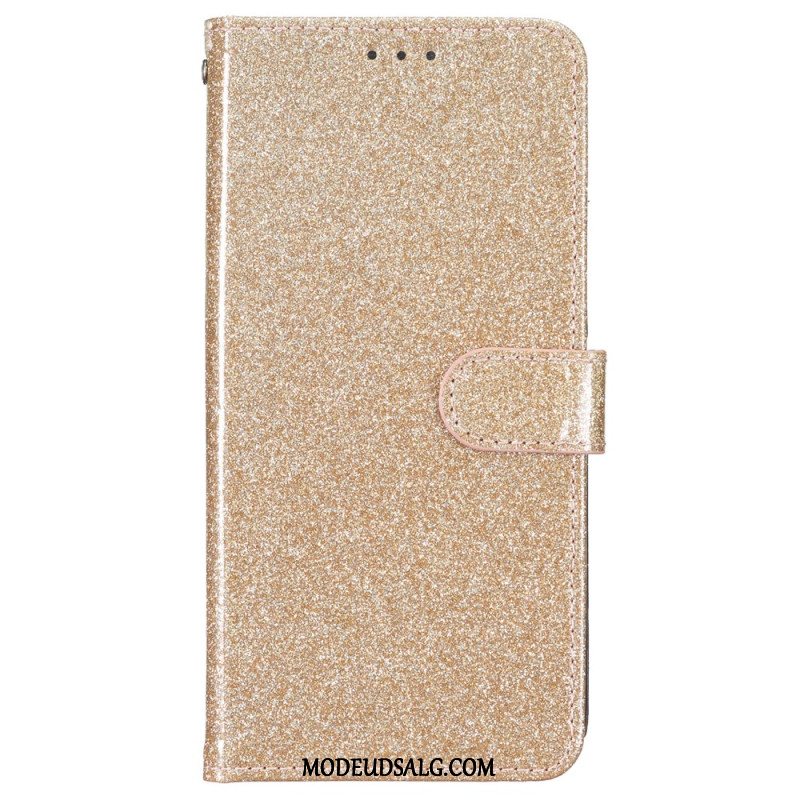 Læder Cover Samsung Galaxy A16 5g Telefon Etui Glitter