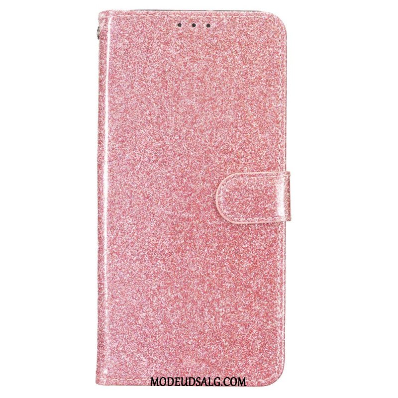 Læder Cover Samsung Galaxy A16 5g Telefon Etui Glitter