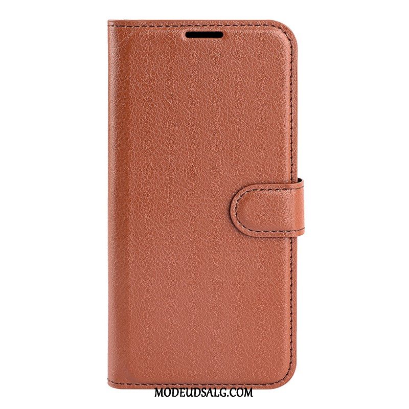 Læder Cover Samsung Galaxy A16 5g Telefon Etui Litchi Kunstlæder