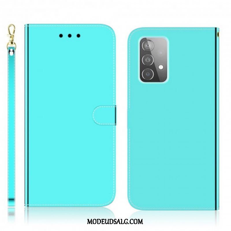 Læder Cover Samsung Galaxy A52 4G / A52 5G / A52s 5G Spejlcover I Imiteret Læder