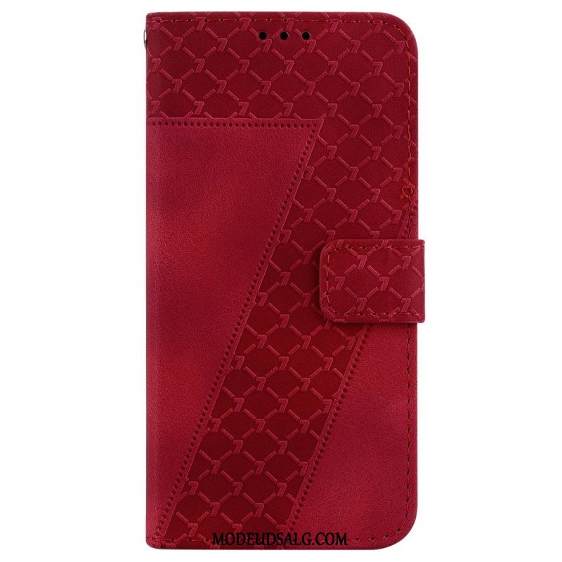 Læder Cover Samsung Galaxy A55 5g Telefon Etui Design 7 Med Rem