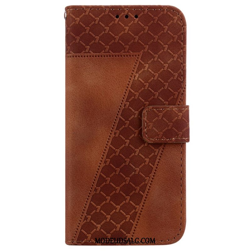 Læder Cover Samsung Galaxy A55 5g Telefon Etui Design 7 Med Rem