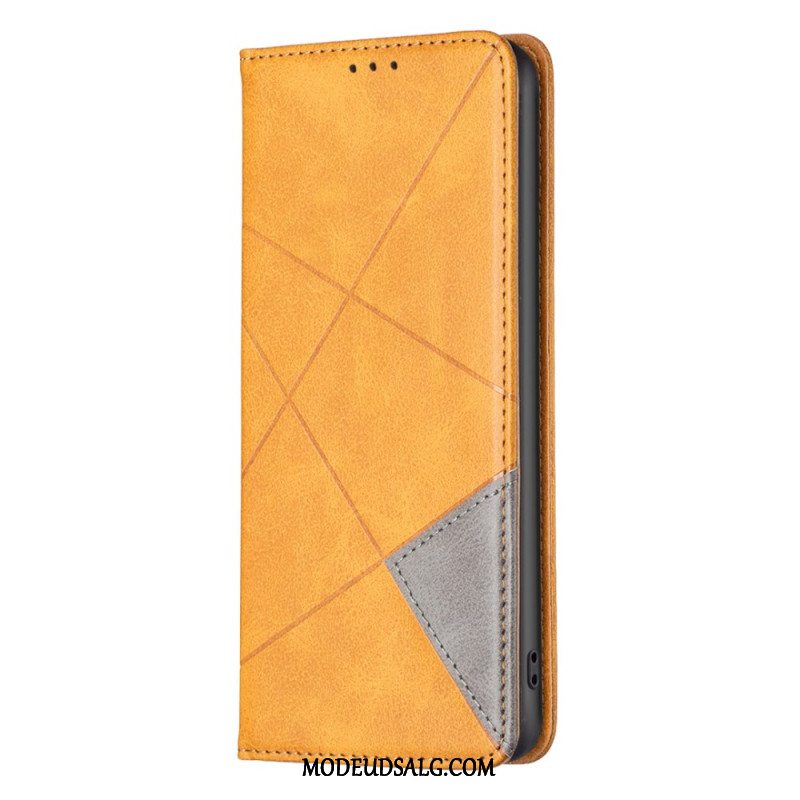 Læder Cover Samsung Galaxy A55 5g Telefon Etui Geometri