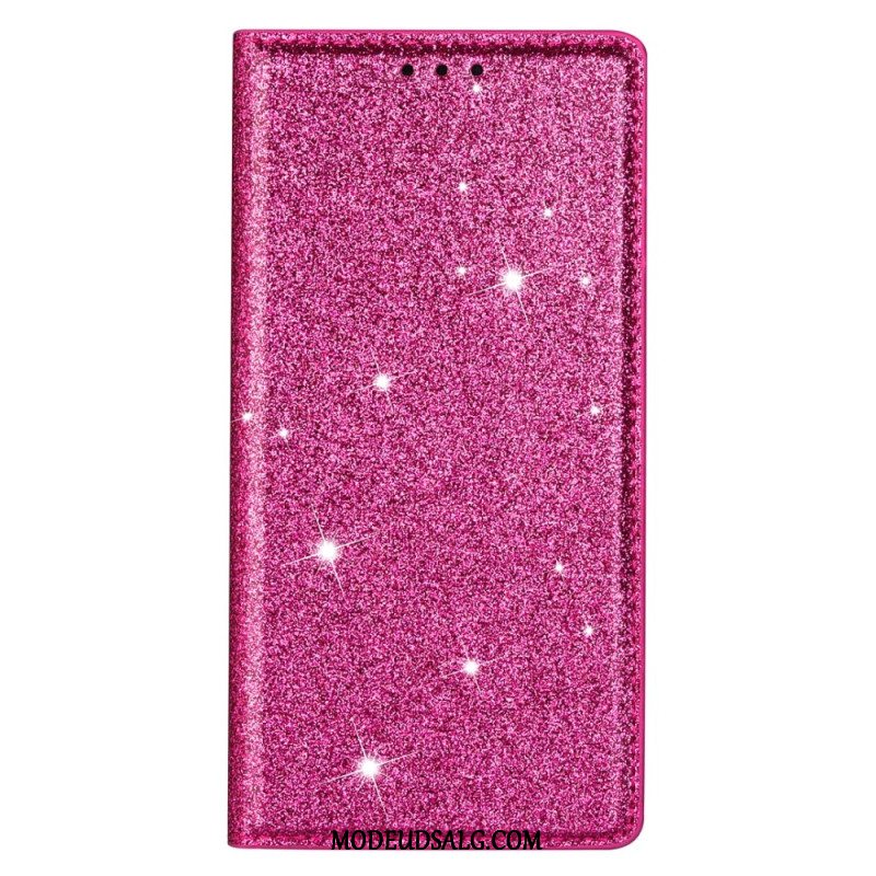 Læder Cover Samsung Galaxy A55 5g Telefon Etui Glitter