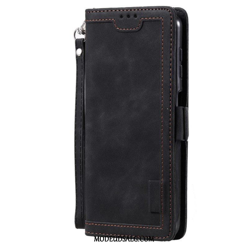 Læder Cover Samsung Galaxy A55 5g Telefon Etui Retro Tegnebog