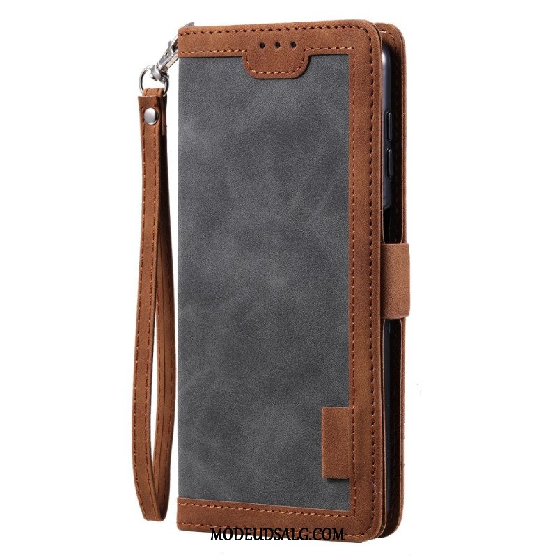 Læder Cover Samsung Galaxy A55 5g Telefon Etui Retro Tegnebog