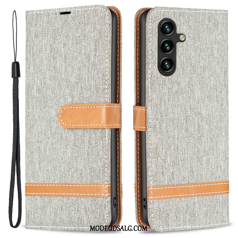 Læder Cover Samsung Galaxy A55 5g Telefon Etui Stof