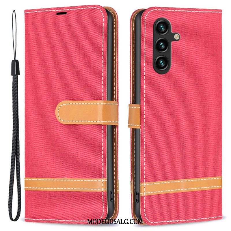 Læder Cover Samsung Galaxy A55 5g Telefon Etui Stof