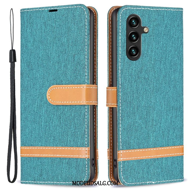 Læder Cover Samsung Galaxy A55 5g Telefon Etui Stof