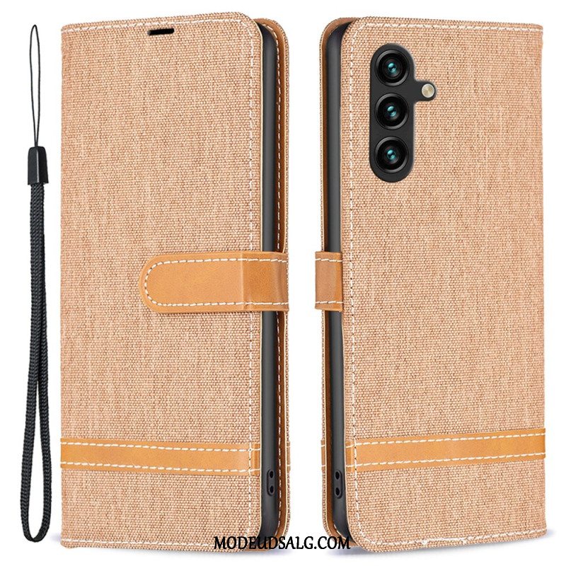 Læder Cover Samsung Galaxy A55 5g Telefon Etui Stof