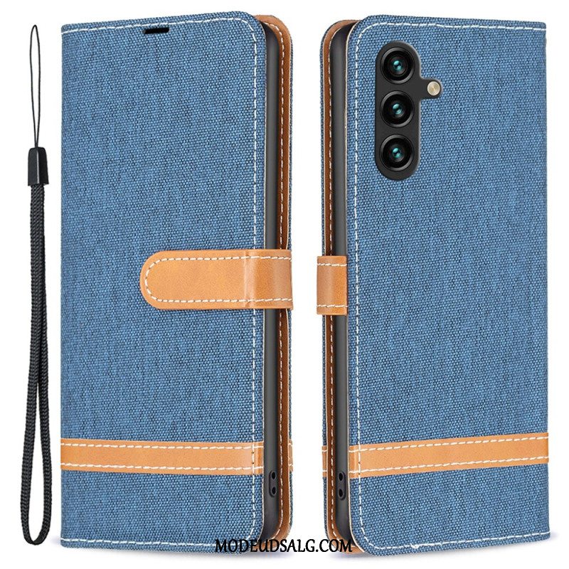 Læder Cover Samsung Galaxy A55 5g Telefon Etui Stof