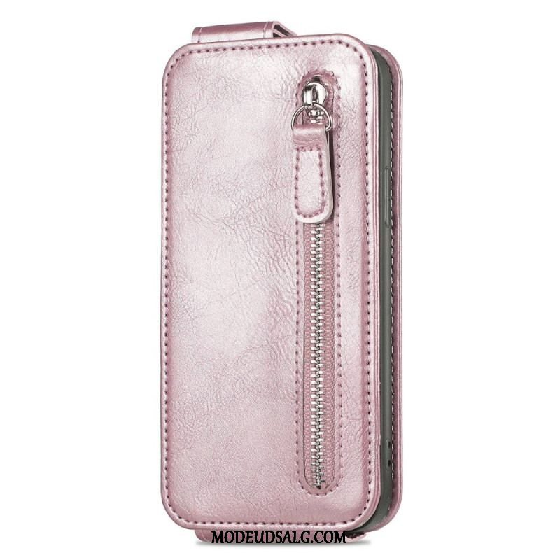 Læder Cover Samsung Galaxy M13 Flip Cover Lodret Flap Møntpung