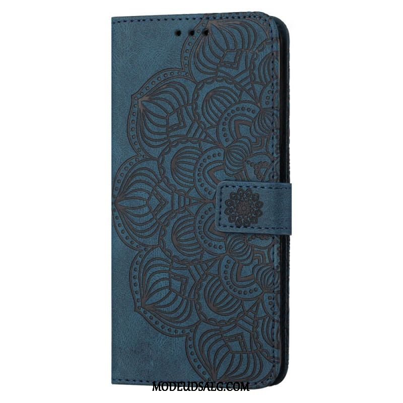 Læder Cover Samsung Galaxy S23 Plus 5G Med Snor Strappy Mandala