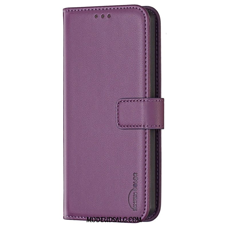 Læder Cover Samsung Galaxy S24 Fe Telefon Etui Klassisk Binfen Farve