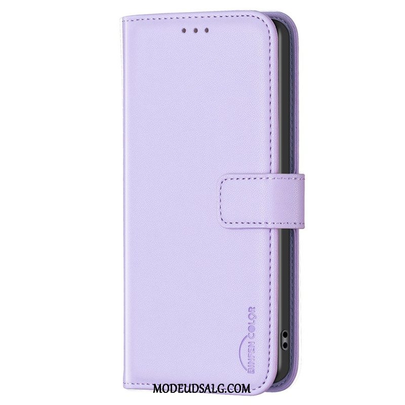 Læder Cover Samsung Galaxy S24 Fe Telefon Etui Klassisk Binfen Farve