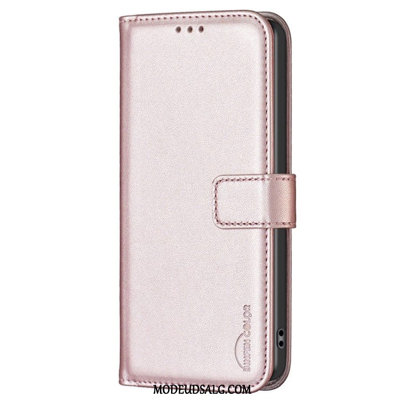 Læder Cover Samsung Galaxy S24 Fe Telefon Etui Klassisk Binfen Farve