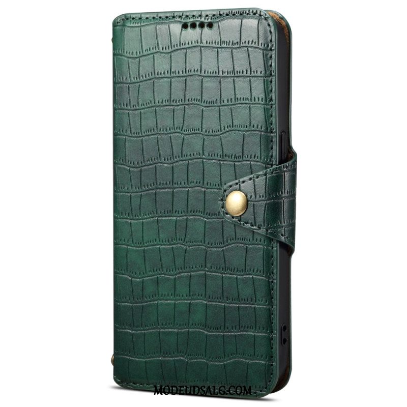 Læder Cover Samsung Galaxy S24 Plus 5g Telefon Etui Krokodilletekstur