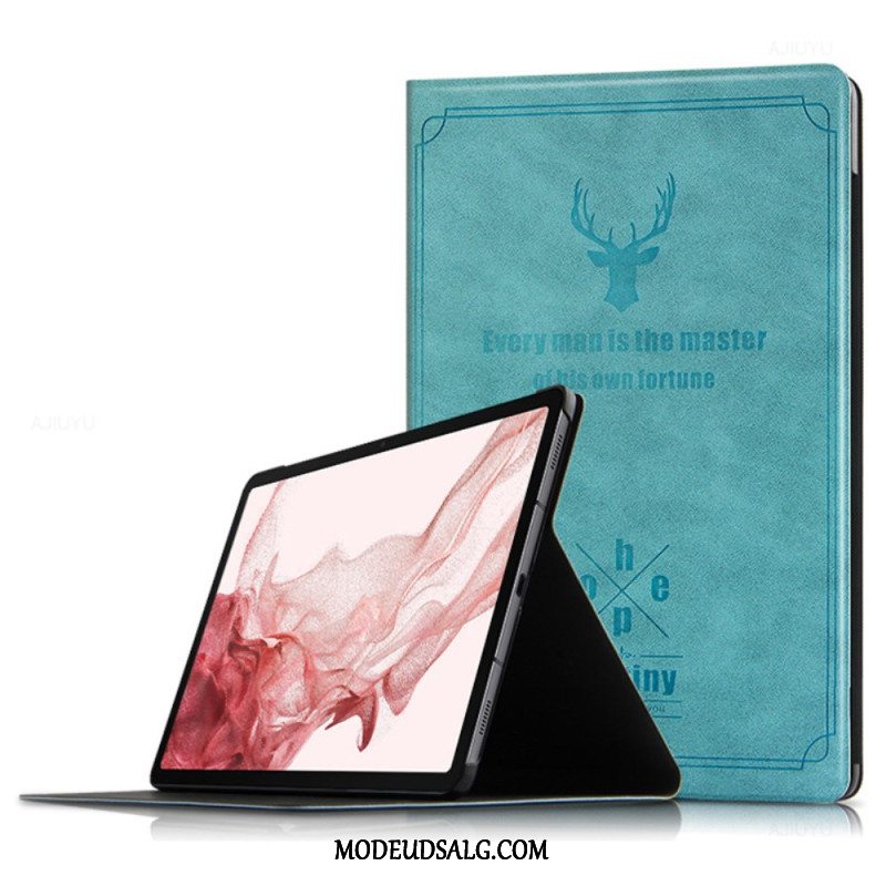 Læder Cover Samsung Galaxy Tab S9 Hjort