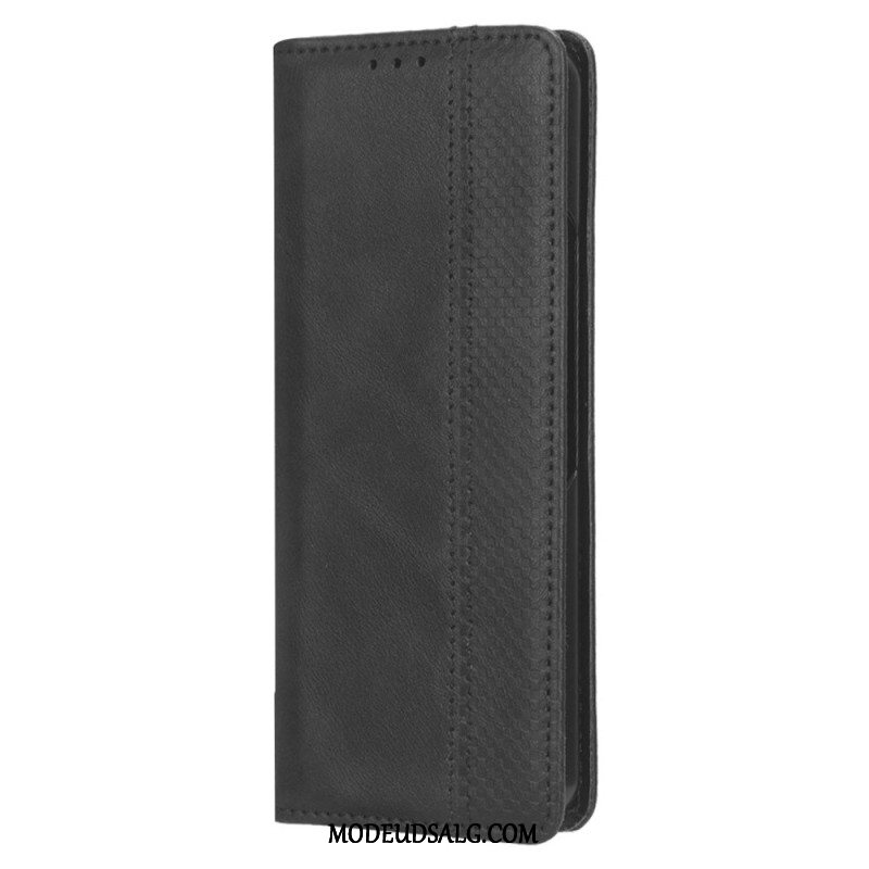 Læder Cover Samsung Galaxy Z Fold 5 Telefon Etui Retro