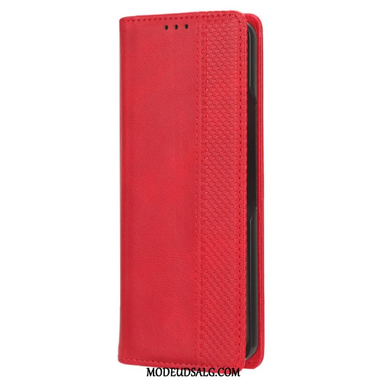 Læder Cover Samsung Galaxy Z Fold 5 Telefon Etui Retro