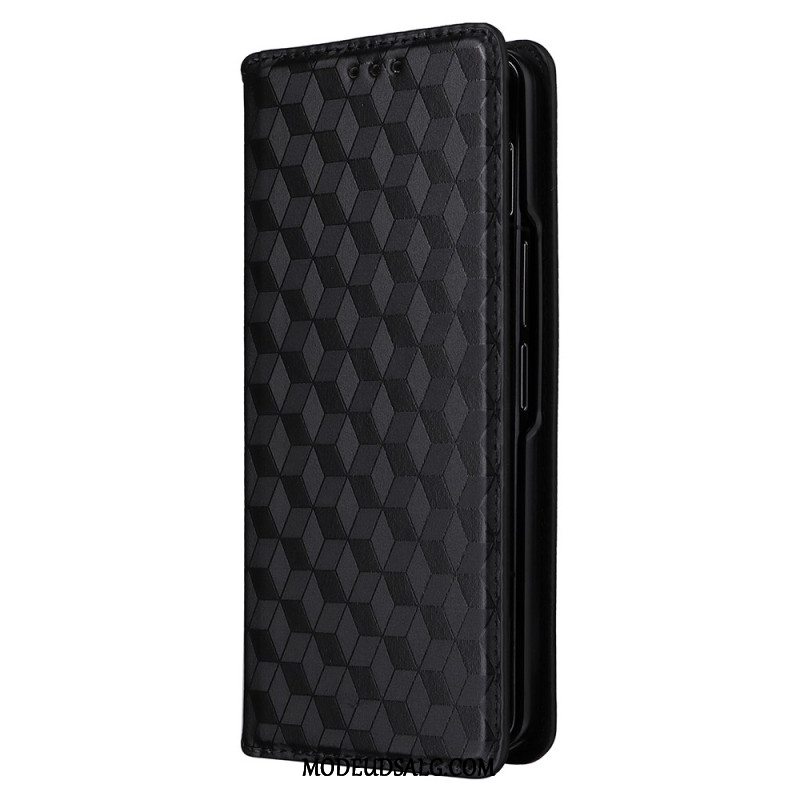 Læder Cover Samsung Galaxy Z Fold 6 Diamantmønster