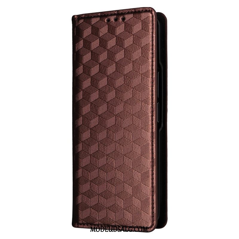 Læder Cover Samsung Galaxy Z Fold 6 Diamantmønster