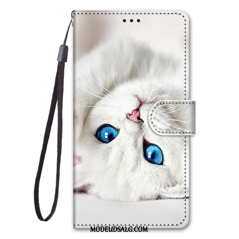 Læder Cover Xiaomi 12 / 12X Katte Med Snor