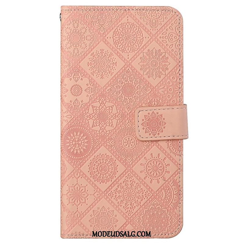 Læder Cover Xiaomi 12T / 12T Pro Blomstermønster