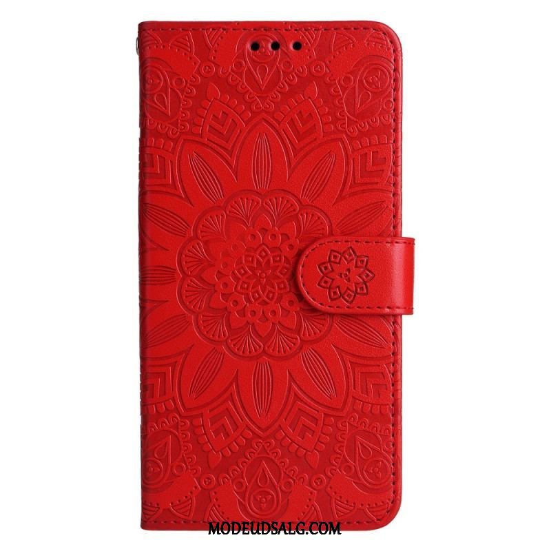 Læder Cover Xiaomi 13 Mandala Sun Med Snor