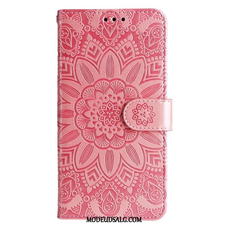 Læder Cover Xiaomi 13 Mandala Sun Med Snor