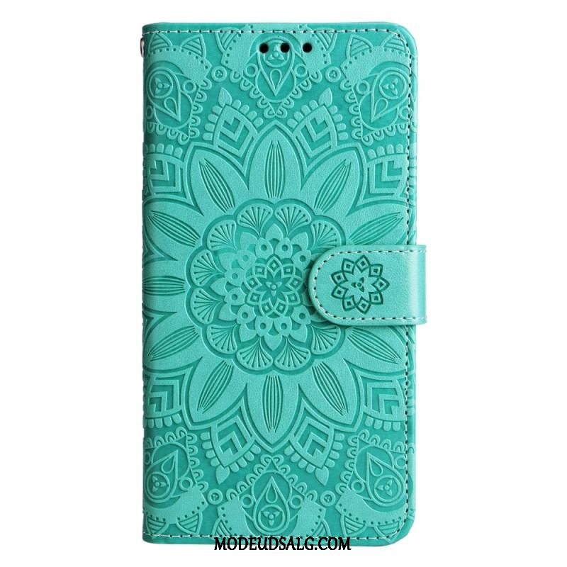 Læder Cover Xiaomi 13 Mandala Sun Med Snor