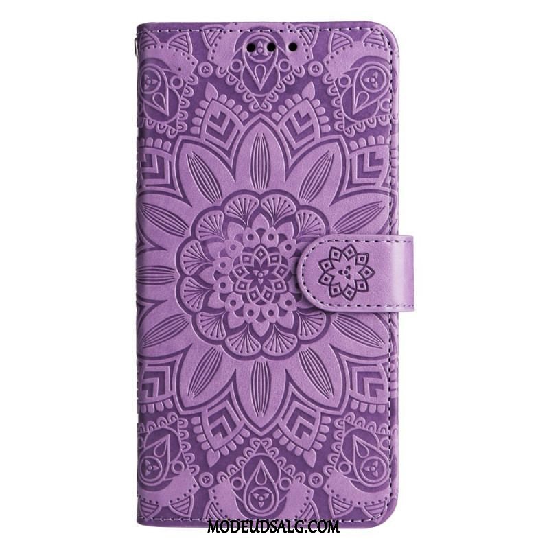 Læder Cover Xiaomi 13 Mandala Sun Med Snor