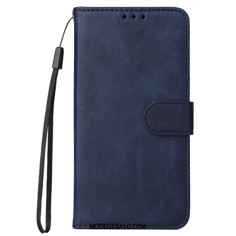 Læder Cover Xiaomi 14 Pro Telefon Etui Fastspændt Kalvetekstur