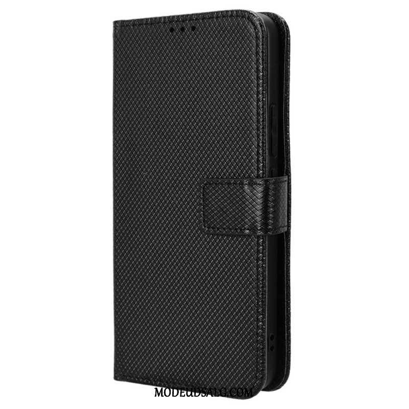 Læder Cover Xiaomi 14 Pro Telefon Etui Stribet Prikket Tekstur