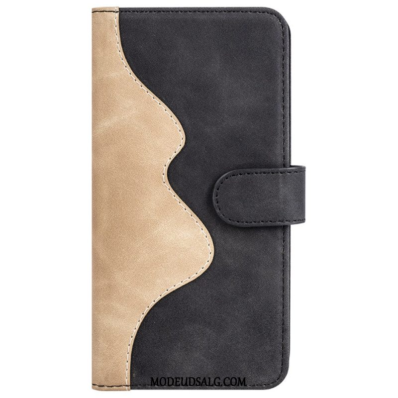 Læder Cover Xiaomi 14 Pro Telefon Etui Tofarvet Design