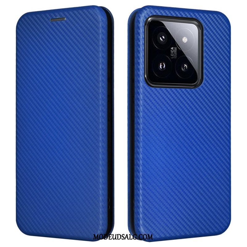 Læder Cover Xiaomi 14 Telefon Etui Kulfiber