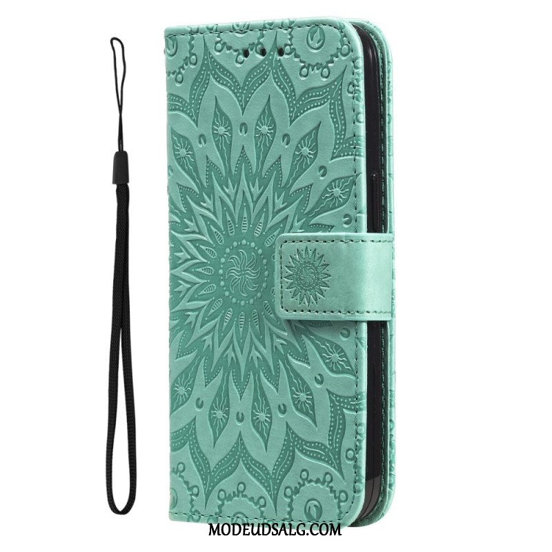 Læder Cover Xiaomi 14 Telefon Etui Mandala Med Rem