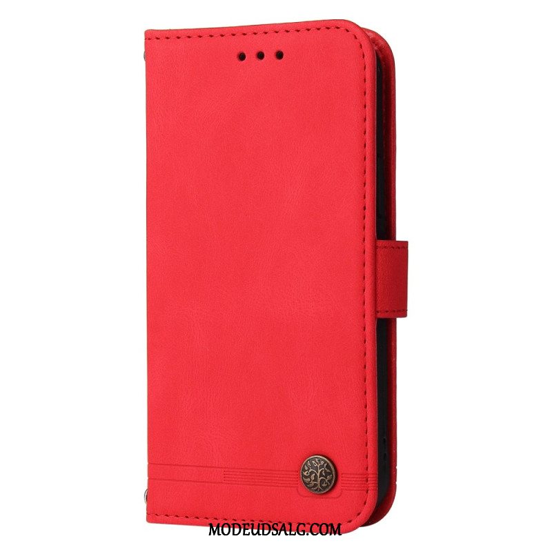 Læder Cover Xiaomi 14 Telefon Etui Nitte Og Rem