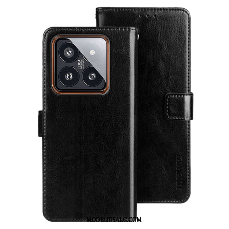 Læder Cover Xiaomi 14 Telefon Etui Retro Kunstlæder Idewei