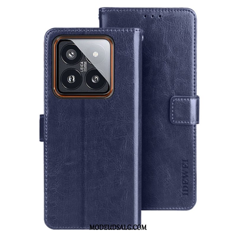 Læder Cover Xiaomi 14 Telefon Etui Retro Kunstlæder Idewei