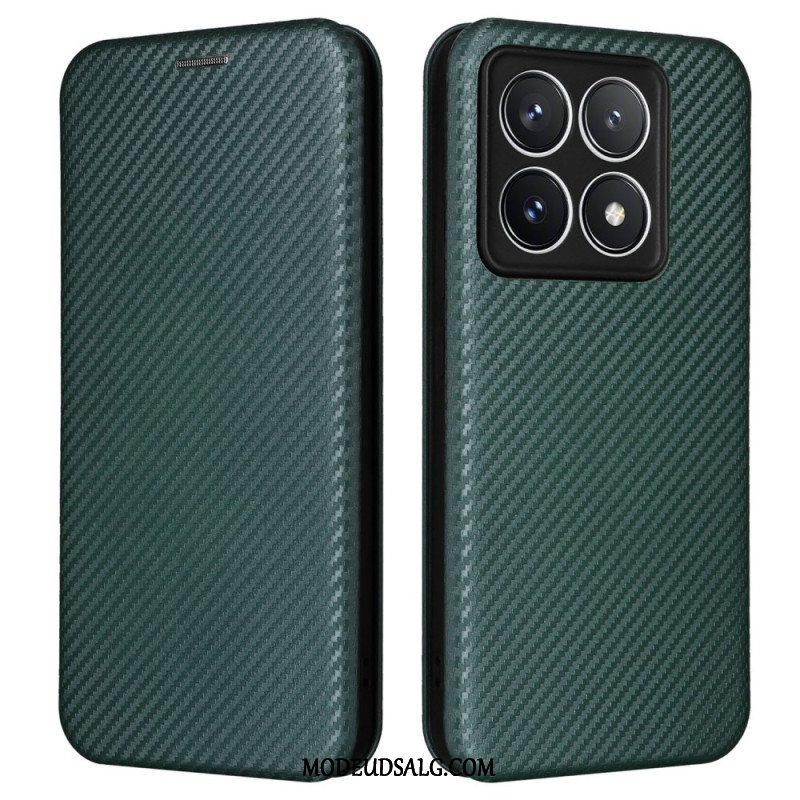 Læder Cover Xiaomi 14t Pro Telefon Etui Kulfiber