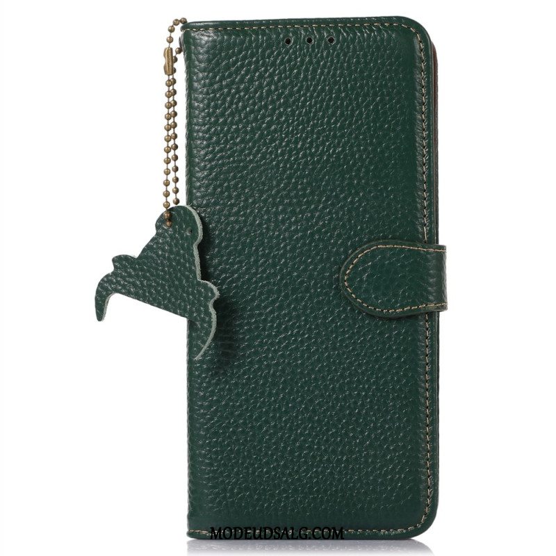 Læder Cover Xiaomi 14t Telefon Etui Ægte Læder Litchi Texture Rfid