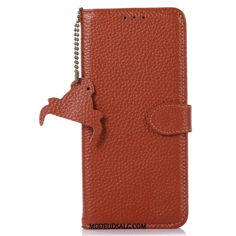 Læder Cover Xiaomi 14t Telefon Etui Ægte Læder Litchi Texture Rfid