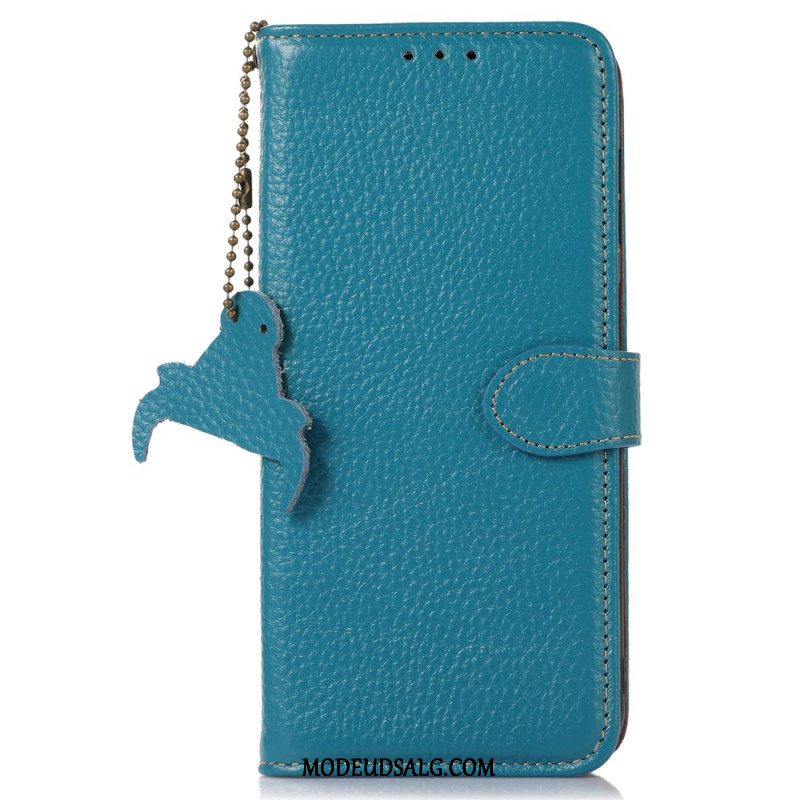 Læder Cover Xiaomi 14t Telefon Etui Ægte Læder Litchi Texture Rfid