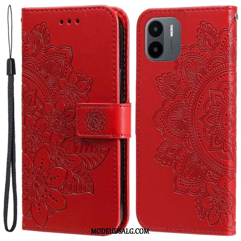 Læder Cover Xiaomi Redmi A1 Blomster Mandala