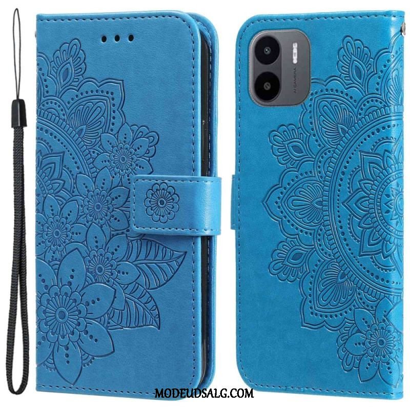 Læder Cover Xiaomi Redmi A1 Blomster Mandala