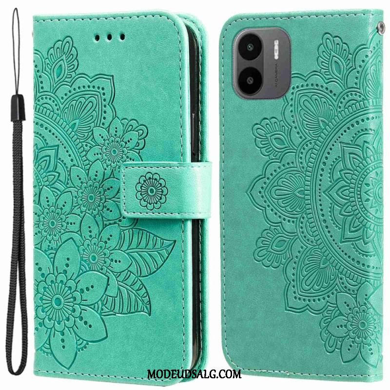 Læder Cover Xiaomi Redmi A1 Blomster Mandala